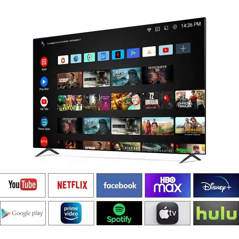 AG Android Smart TV 85 Inch 4K LED QLED HDTV with Google/WebOS/Vidaa OS for Hotel Use