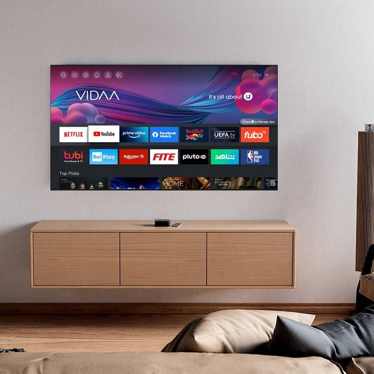 OEM 2K 4K LED QLED Smart TV for Hotels Android Vidaa WebOS Google TV with Android 32 40 43 50 55 65 75 85 HDTV Definitions