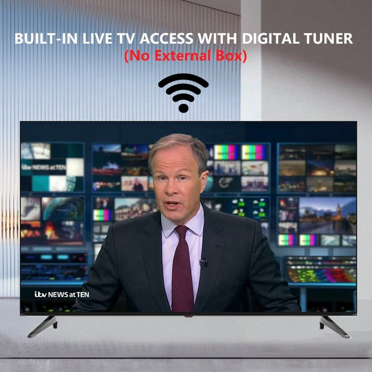 OEM 2K 4K LED QLED Smart TV for Hotels Android Vidaa WebOS Google TV with Android 32 40 43 50 55 65 75 85 HDTV Definitions