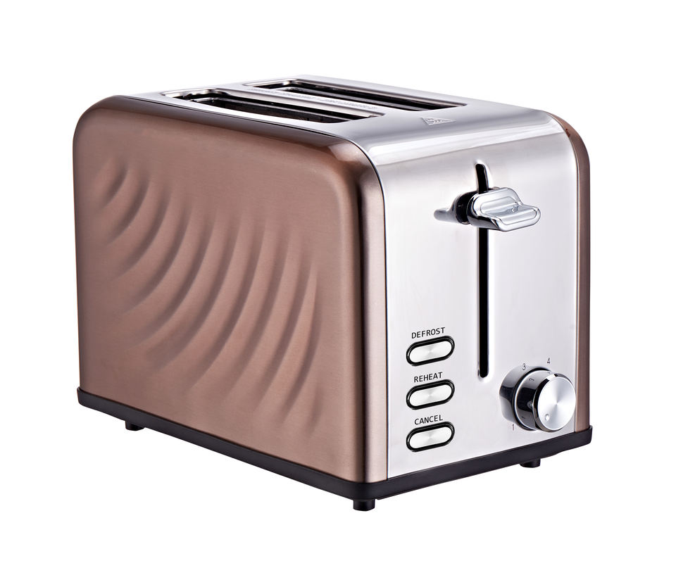 OEM Stainless Steel Electric 2-Slice Bread Toaster with Extra Wide Slot for Household & Hotel Use