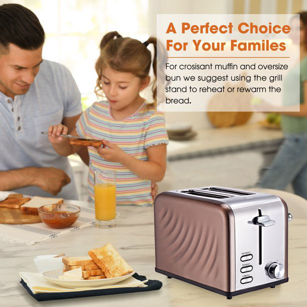 OEM Stainless Steel Electric 2-Slice Bread Toaster with Extra Wide Slot for Household & Hotel Use