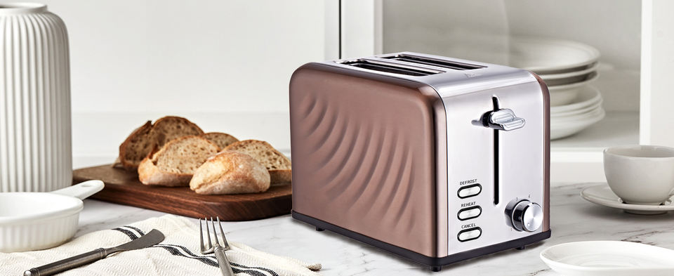 OEM Stainless Steel Electric 2-Slice Bread Toaster with Extra Wide Slot for Household & Hotel Use
