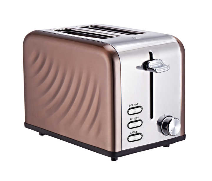 OEM Stainless Steel Electric 2-Slice Bread Toaster with Extra Wide Slot for Household & Hotel Use