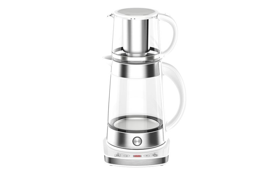 Hot Selling 1.7L Glass Tea Kettle with Keep Warm Function Turkish Tea Maker Samovar Electric Tea Tray Set for Household