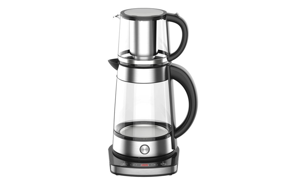 Hot Selling 1.7L Glass Tea Kettle with Keep Warm Function Turkish Tea Maker Samovar Electric Tea Tray Set for Household