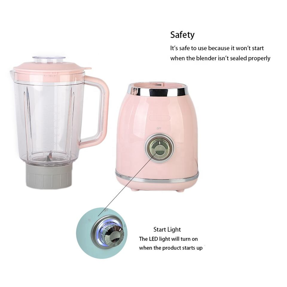 Smart Home Electric Food Processor with Variable Speed High-Speed Home Blender and Smoothie Maker for Hotels