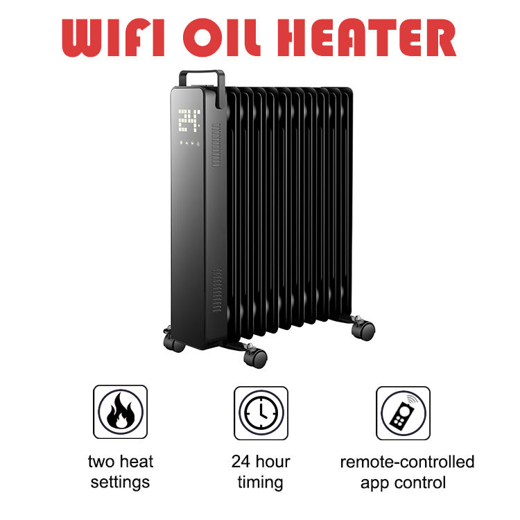 Customized Fins 2500w/2.5kw Hot Sale Electric Room Heater Home Heater Oil Filled Radiator