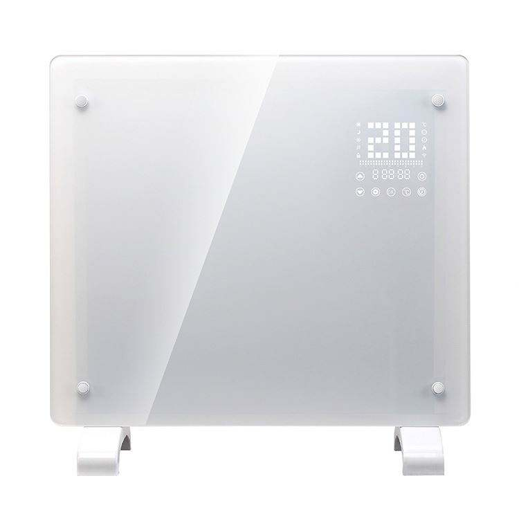 New Design Panel with Wifi Control Wall Mounted Bathroom Fast Heating Standing Flat or Wall Mounted Glass Infrared Panel Heater