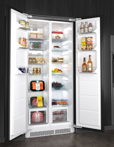 Smad 60cm Deep Ultra-Thin Built-In Side by Side Door Refrigerator with Air Cooling for Home and Hotel