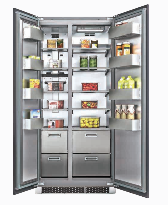 Smad 60cm Deep Ultra-Thin Built-In Side by Side Door Refrigerator with Air Cooling for Home and Hotel