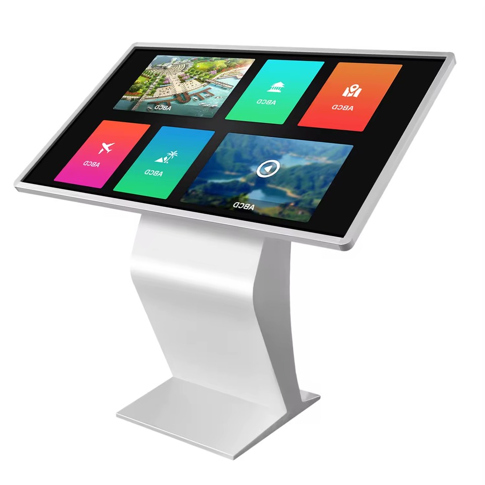 Hot Selling Android System Horizontal Display Interactive Information Touch Screen Monitor Kiosk Floor Stand Shopping Mall