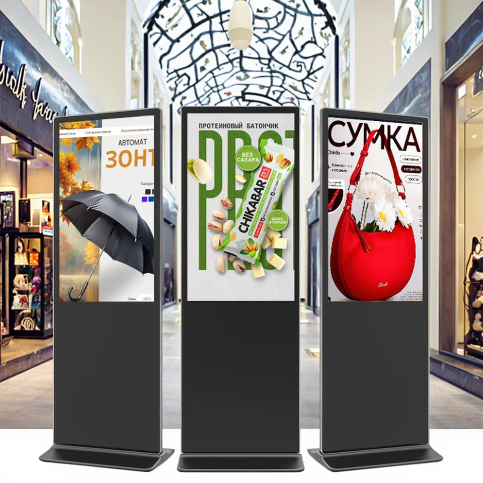 Floor Standing Lcd Digital Signage 43 55 65 Inch Vertical Poster Advertising Touch Smart Interactive Display Screen Totem