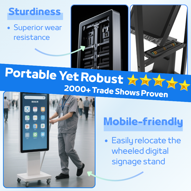 Business Vertical Display LCD Digital Screen Stand for 49 55 65 Inch for Shopping Mall Indoor Use Touch Screen Panel