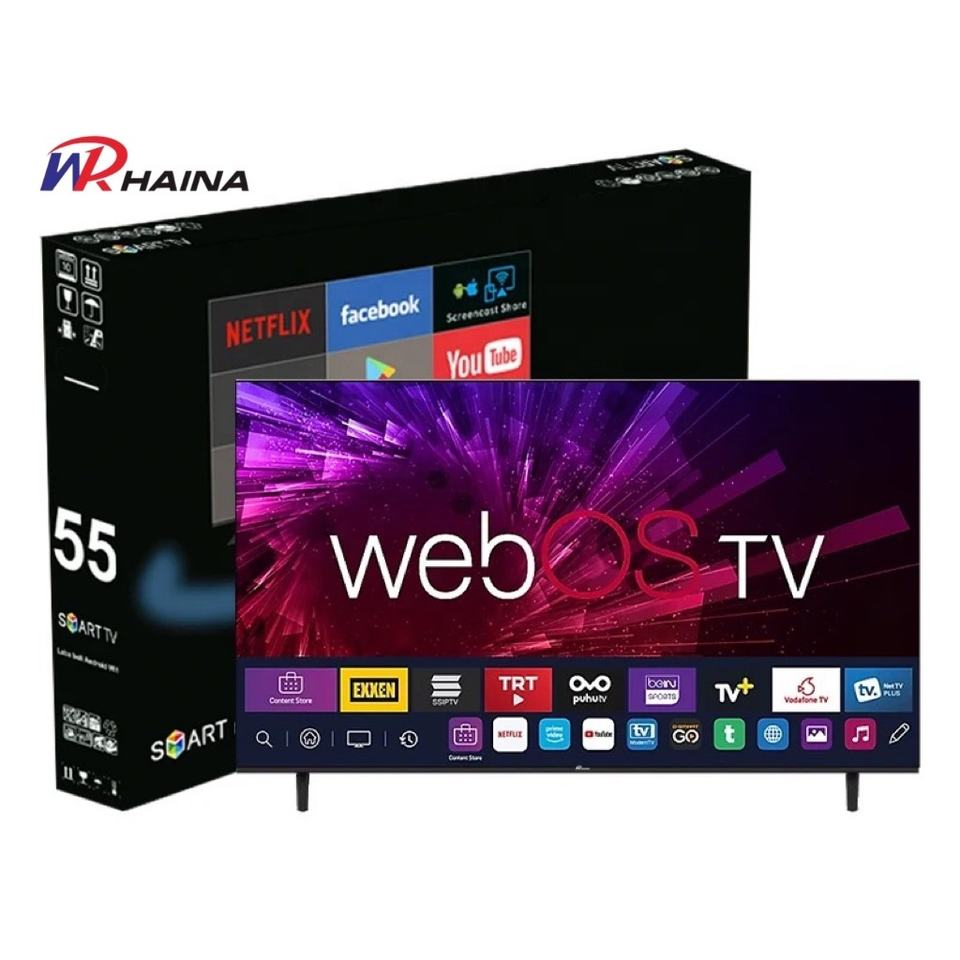 HAINA Best Price 4k Lcd Television Guangzhou Factory Flat Screen 65 55 50 43 32 in Inch Uhd Smart Android 55 Inch Led Tv
