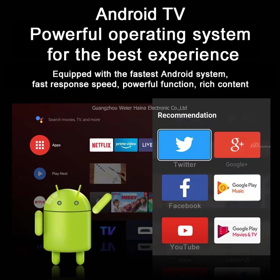 HAINA Best Price 4k Lcd Television Guangzhou Factory Flat Screen 65 55 50 43 32 in Inch Uhd Smart Android 55 Inch Led Tv