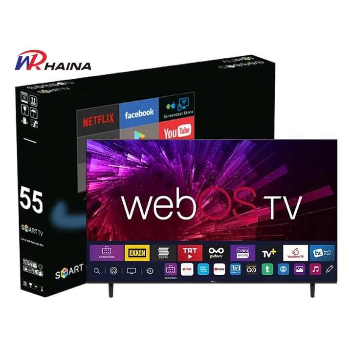HAINA Best Price 4k Lcd Television Guangzhou Factory Flat Screen 65 55 50 43 32 in Inch Uhd Smart Android 55 Inch Led Tv