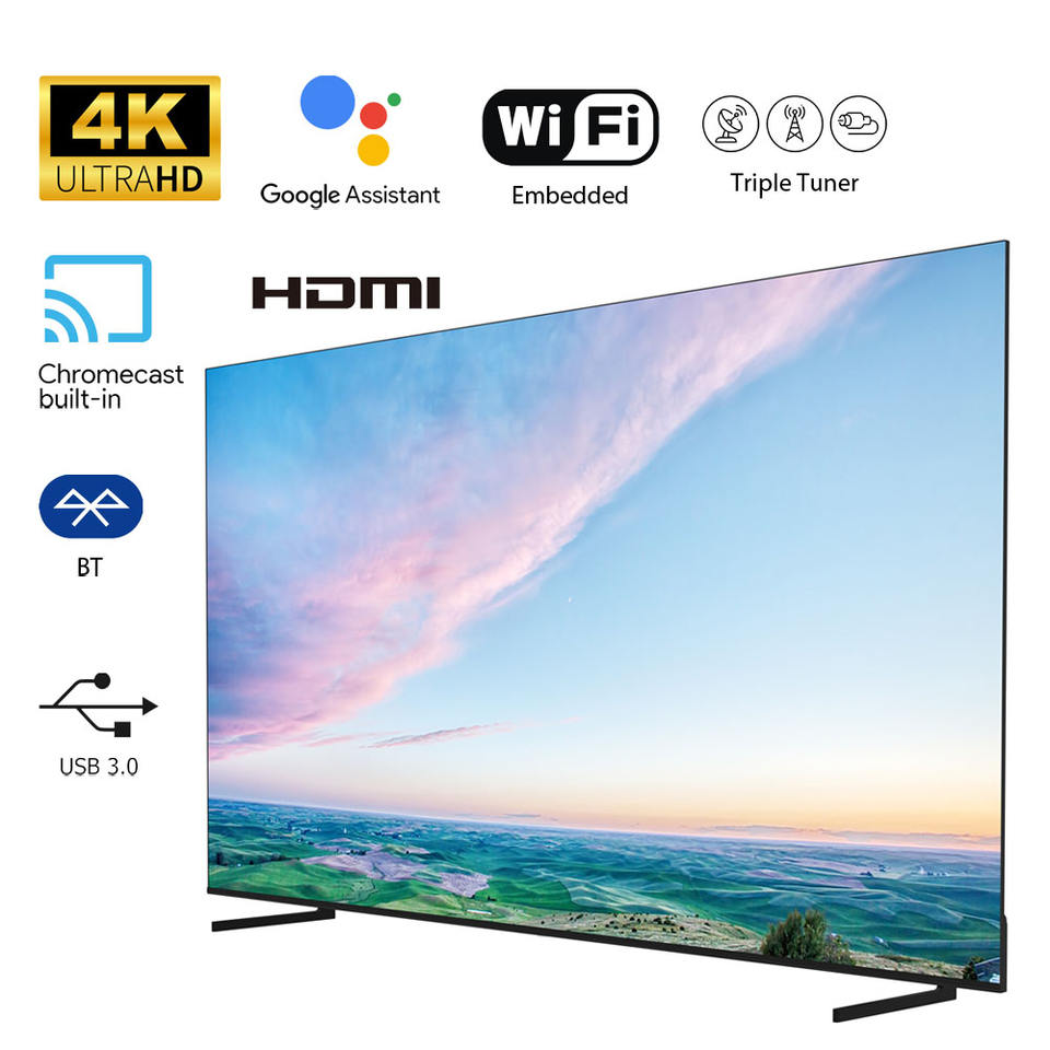 Televisions 55 65 75 85 100 Inch QLED Smart LED TV for Home Room and Hotels Use Android System with WIFI Smart Tv Television