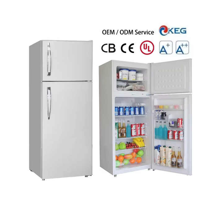 300 Litre OEM Customized Logo Home Use Energy Saving Top Freezer Double Door Refrigerator Nevera Para El Hogar