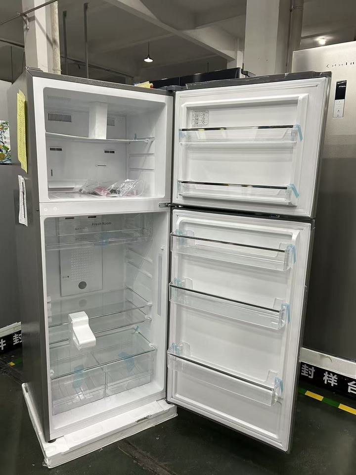 400L Stainless Steel Color LED Display Home Use No Frost A+ A++ Double Door Top Freezer Frigo Congelateur