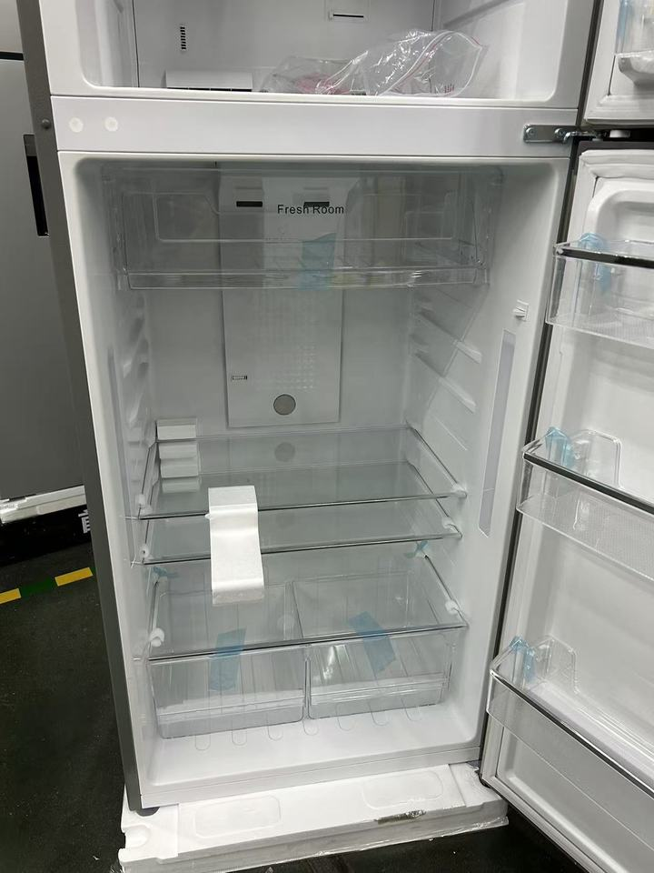 400L Stainless Steel Color LED Display Home Use No Frost A+ A++ Double Door Top Freezer Frigo Congelateur