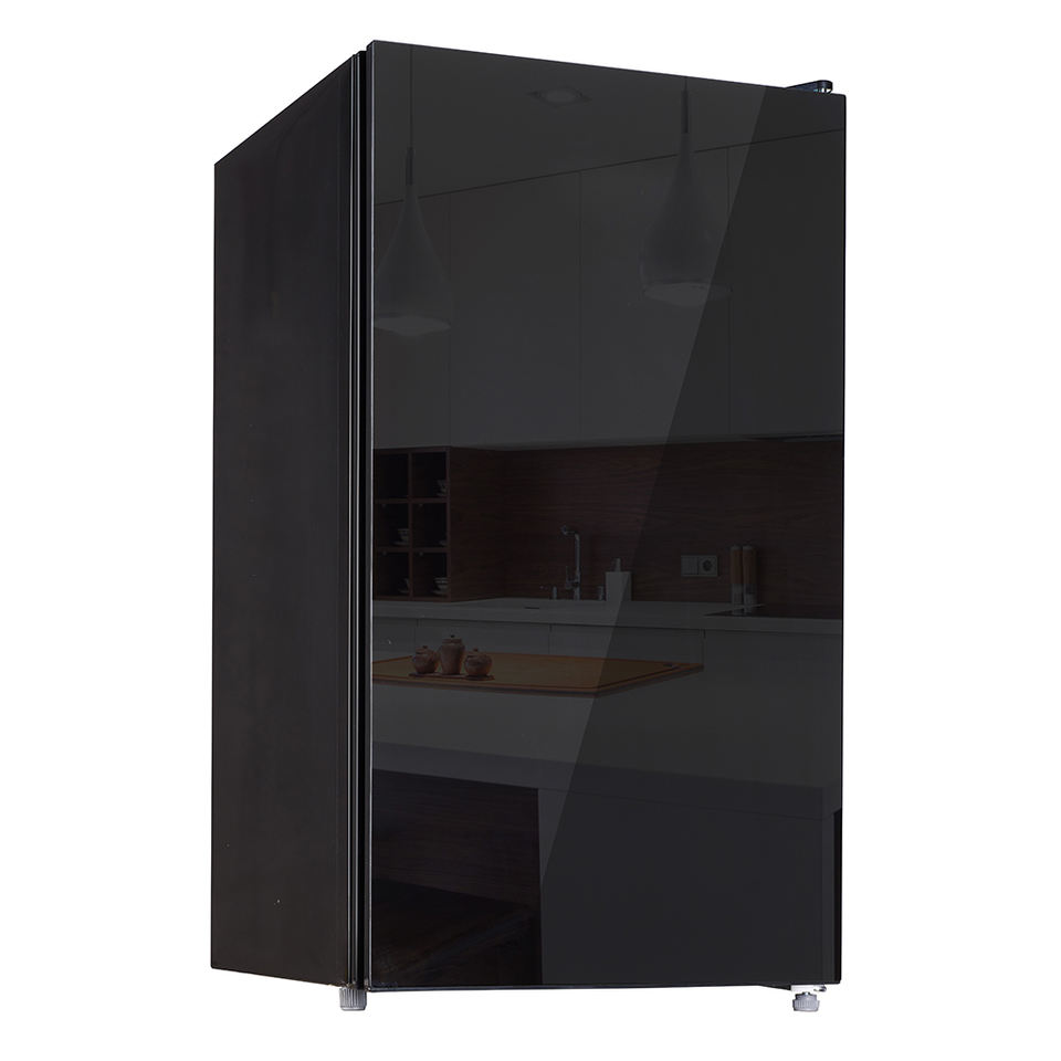 KS-91R 91L 3.2 Cu.ft Mini Refrigerador Portable Home Use KEG with Black Glass Door Electric for Hotels