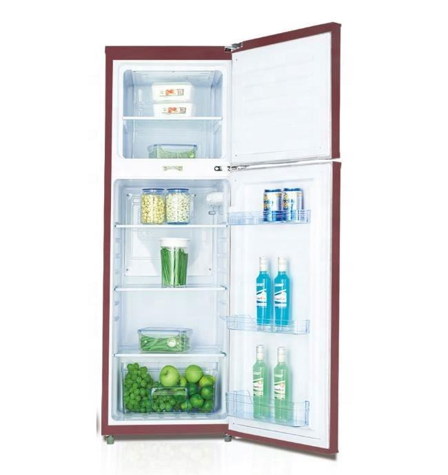 200 Liter Top Mounted Double Door Refrigerator Frigo Colorful Fridge Freezer