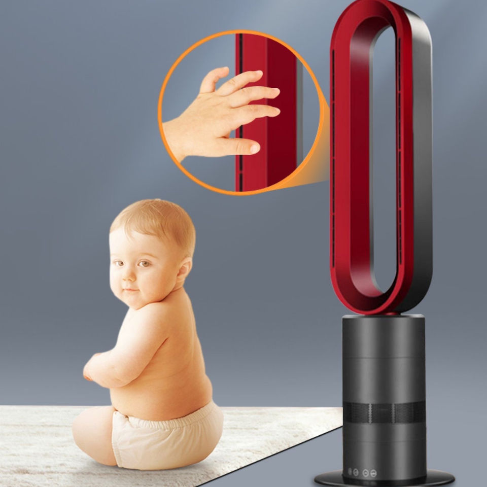 1800W Cool and Hot Electric Room Heater Portable Bladeless Fan Heater Air Conditioner Bladeless and Hot Heater Fan for Home Use