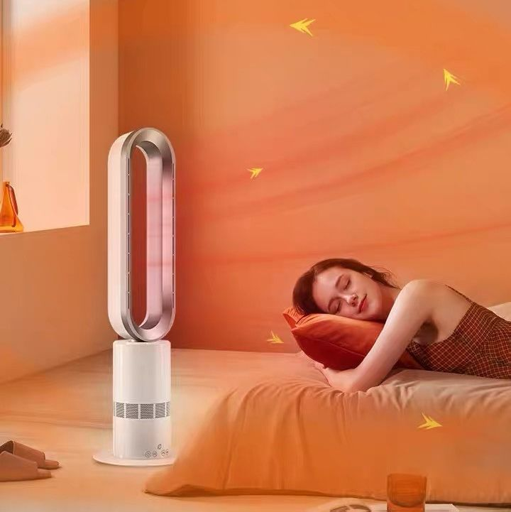 1800W Cool and Hot Electric Room Heater Portable Bladeless Fan Heater Air Conditioner Bladeless and Hot Heater Fan for Home Use
