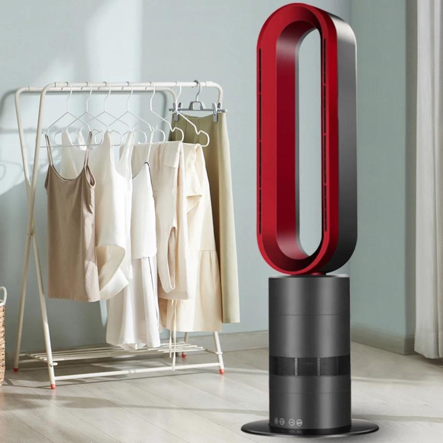 1800W Cool and Hot Electric Room Heater Portable Bladeless Fan Heater Air Conditioner Bladeless and Hot Heater Fan for Home Use