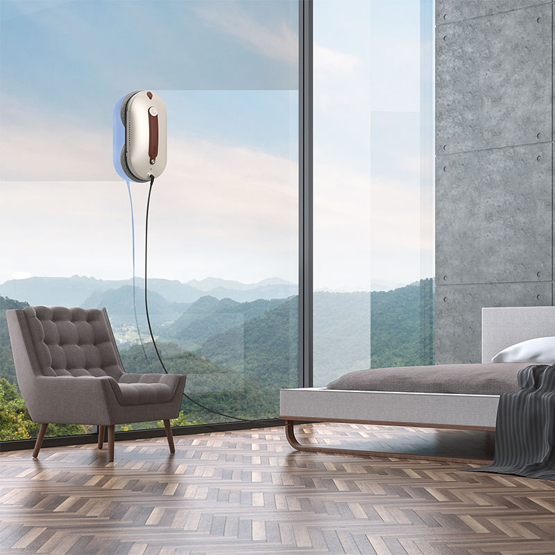 SATUO Pro High Efficient Low Power Consumption Household Deep Glass Window Cleaning Robot with Pad Cloth Brushless Motor