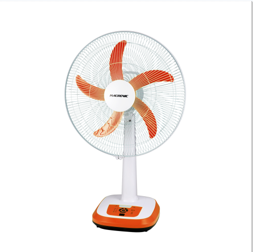 Solar Fan DC/AC Rechargeable 16 Inch Table Fan With Remote Control