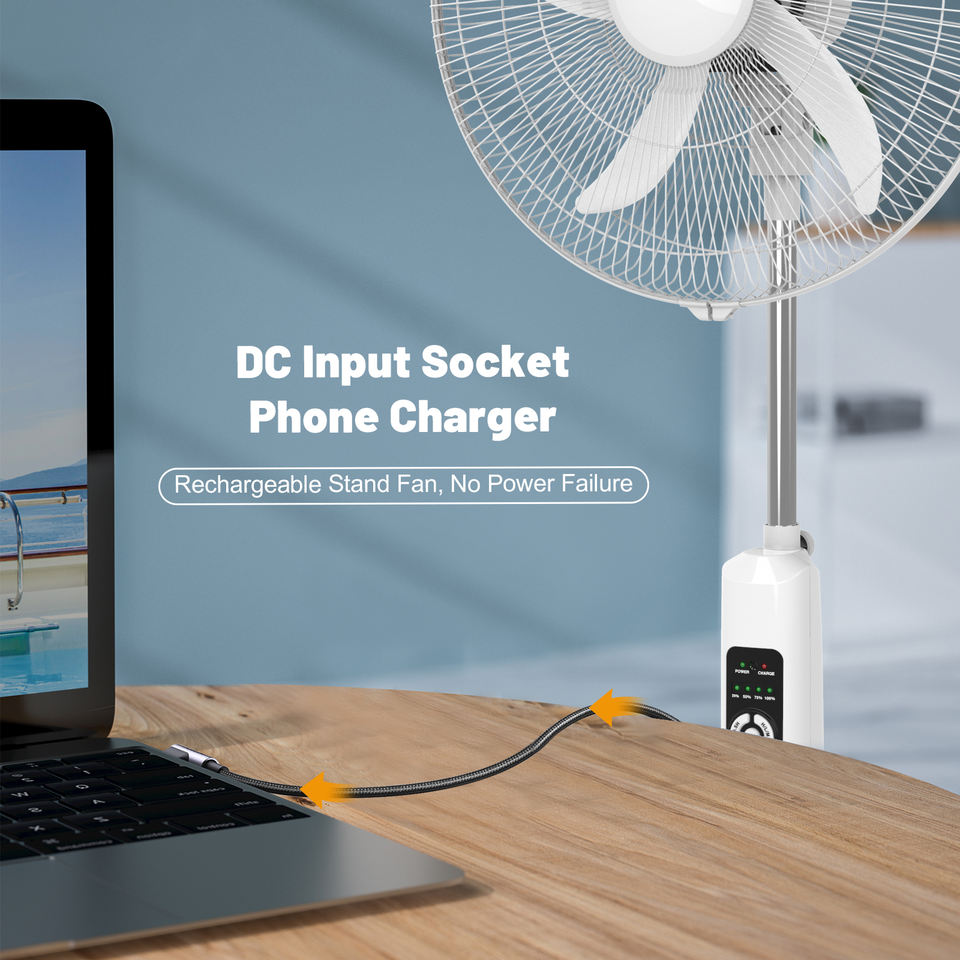 Home Appliances Portable Standing Newest Solar Fan Emergency Rechargeable Stand Fan for Home