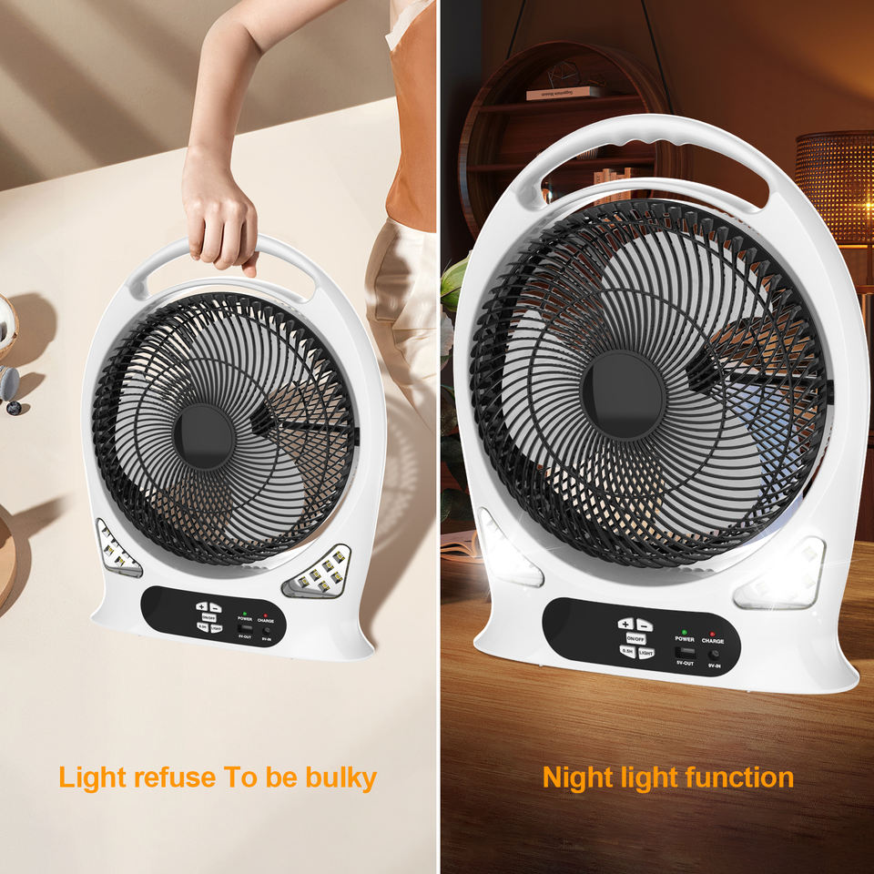 180 Circulation Portable Table Box Fan With 9 Speeds Winds Long Working Time