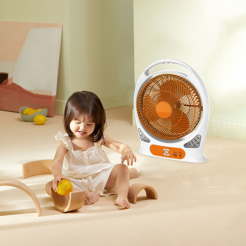 180 Circulation Portable Table Box Fan With 9 Speeds Winds Long Working Time