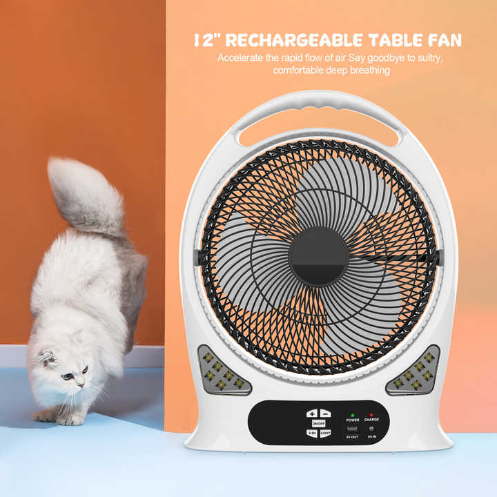 180 Circulation Portable Table Box Fan With 9 Speeds Winds Long Working Time