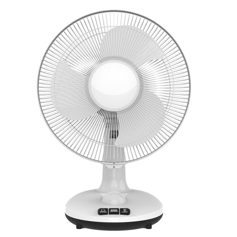 High Speed Cooling Solar Rechargeable Portable Table Wall Fan With Led Light