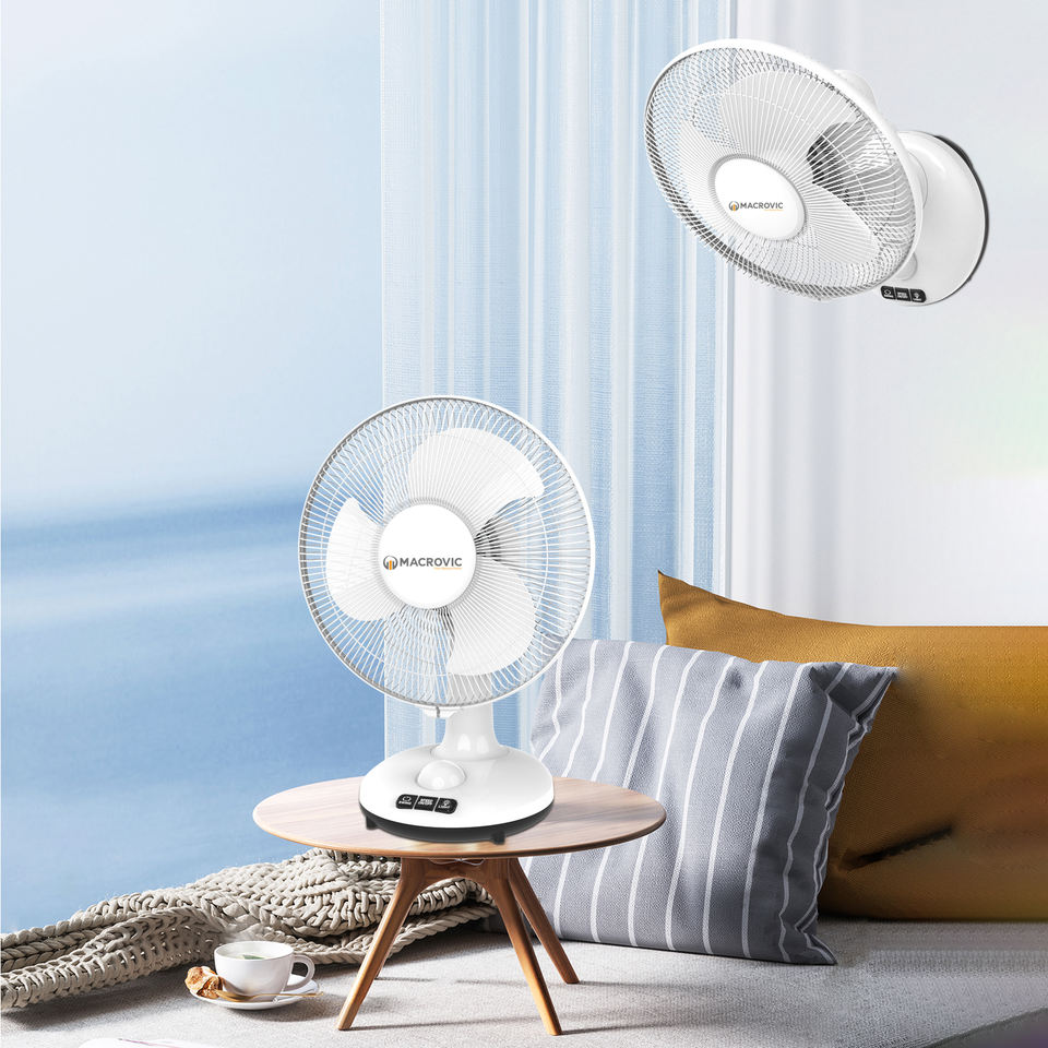 High Speed Cooling Solar Rechargeable Portable Table Wall Fan With Led Light