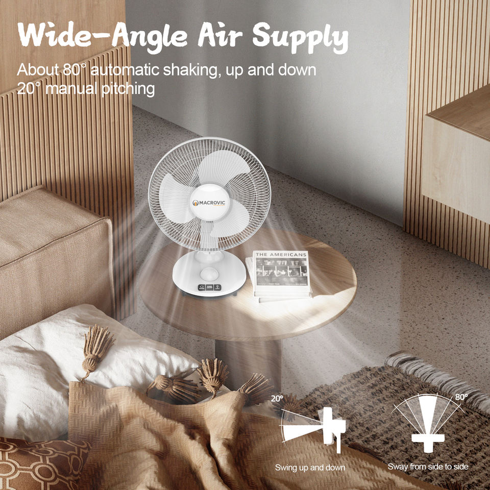 High Speed Cooling Solar Rechargeable Portable Table Wall Fan With Led Light