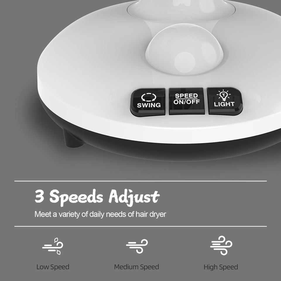 High Speed Cooling Solar Rechargeable Portable Table Wall Fan With Led Light