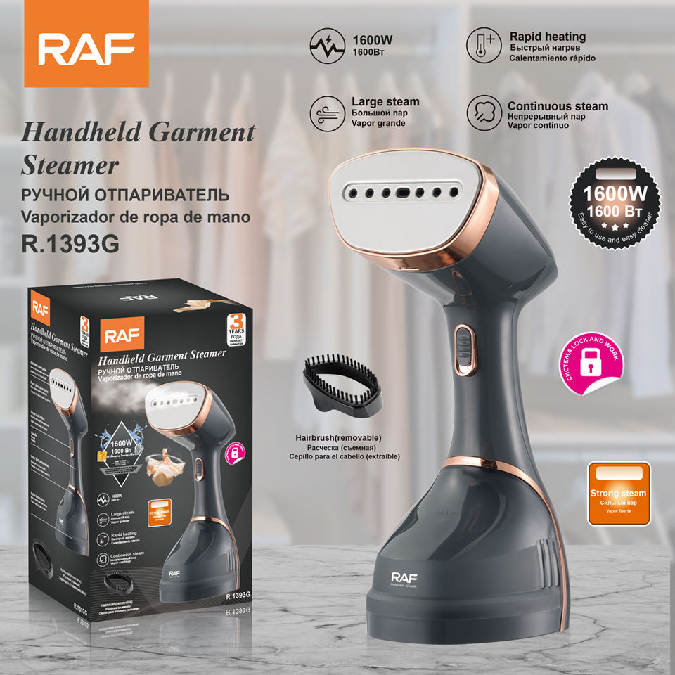 RAF R.1393 Portable Fast Heat-Up Dry Iron Powerful Handheld Fabric Steamer Electric Steam Iron for Household Use