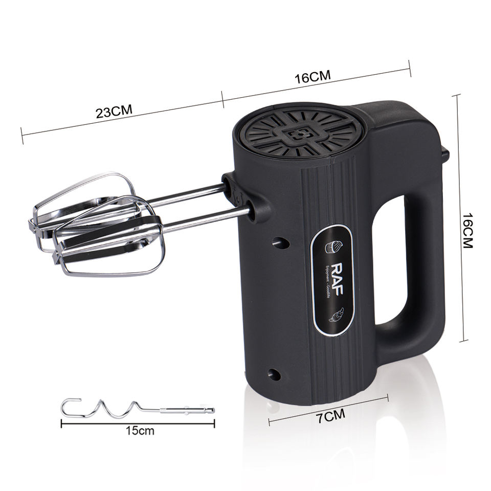 RAF R.6701 New Design Operate Smoothly Hand Mixer with 5-Speed and Stainless Steel Attachments