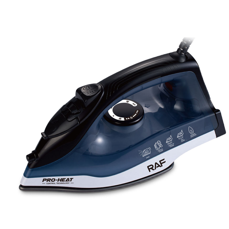 R.11222 RAF 1200W Ceramic Soleplates Non Stick Plate Iron Anti-Drip Steam Iron Electric Steam Iron for Hotels and Household Use