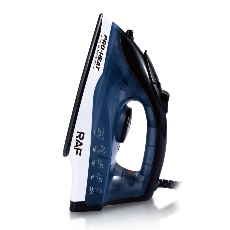 R.11222 RAF 1200W Ceramic Soleplates Non Stick Plate Iron Anti-Drip Steam Iron Electric Steam Iron for Hotels and Household Use