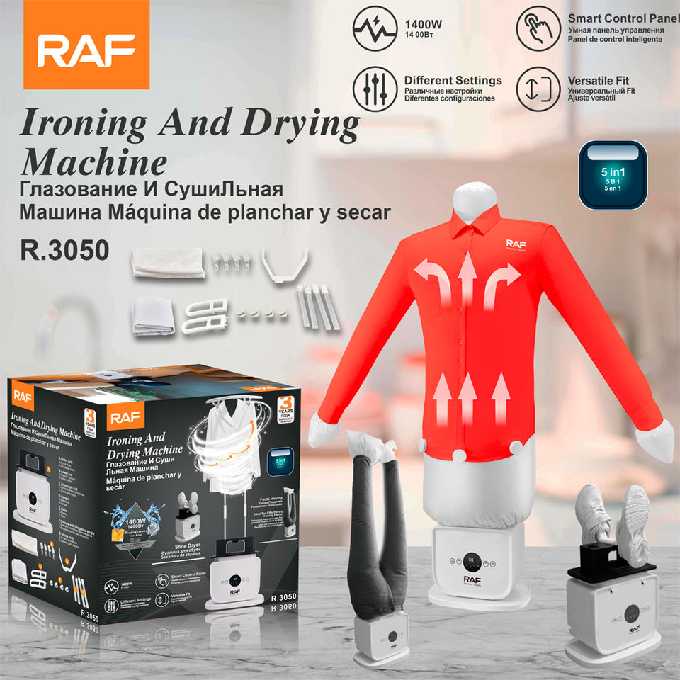 RAF R.3050 New Arrival Digital Different Settings Fast Drying Ironing and Drying Machine for Home Use