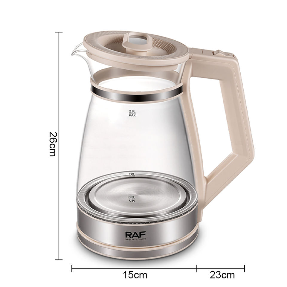 R.7220 Glass Material Automatic Power-off 2L Tea Maker Machine Electric Glass Kettles
