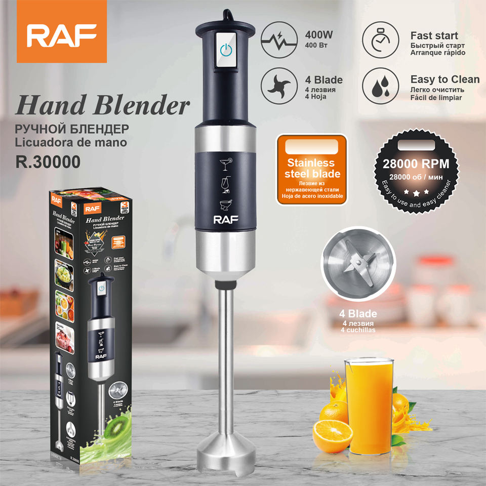 High Quality 400W Electric Power Source Plastic Container Variable Speed Function Portable Hand Blender for Household Use