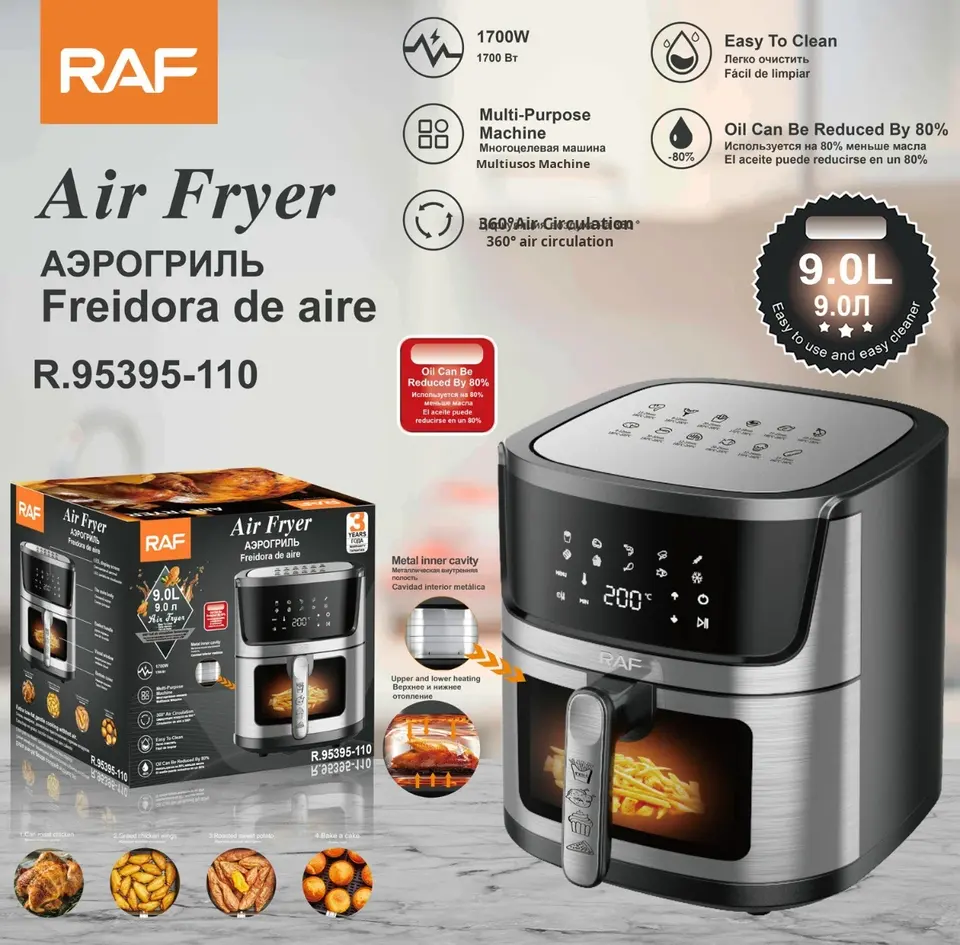 RAF Multifunctional Smart Home Digital Display 1950W 10L Large Capacity Air Fryer