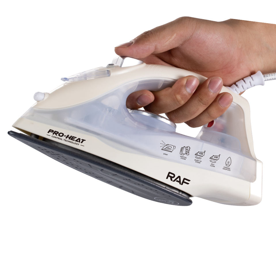 Factory Direct Sale 1200W Ceramic Soleplate Self-Cleaning Electric Steam Iron with Auto-Off Feature Dry Iron for Household Use