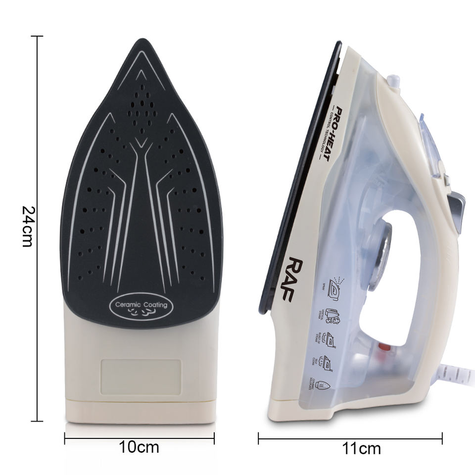 Factory Direct Sale 1200W Ceramic Soleplate Self-Cleaning Electric Steam Iron with Auto-Off Feature Dry Iron for Household Use