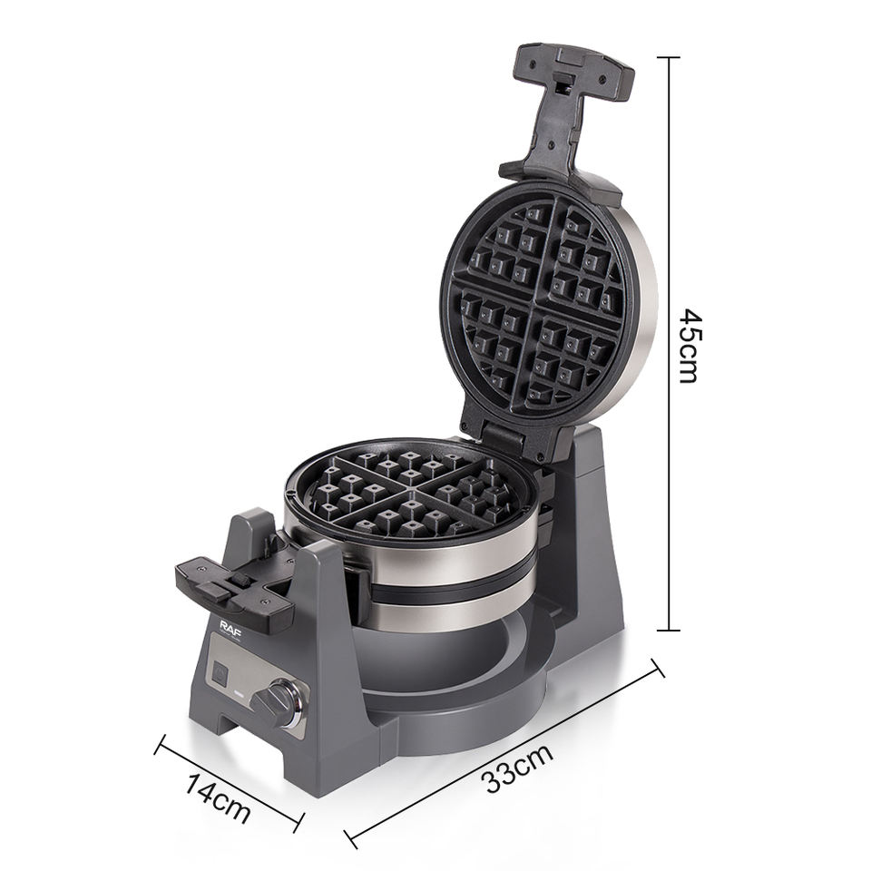 R.2600 Rotating Bubble Waffle Maker Aluminium Alloy Egg Cone Baker Easily Operated Snack Machine